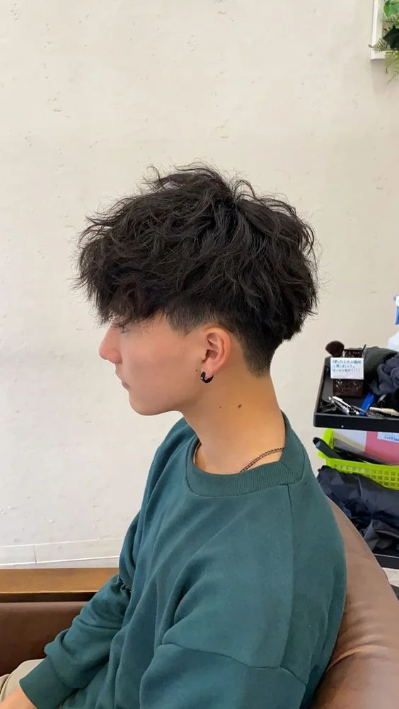 low taper fade  shaggy  top
